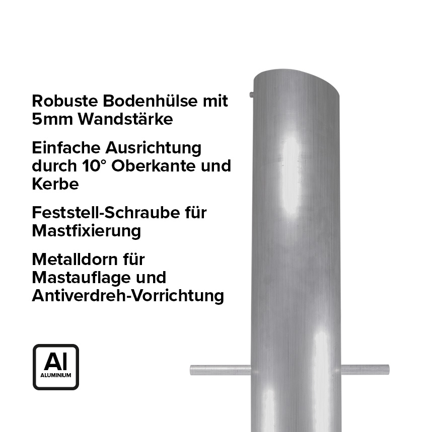 00E13000244_Bodenhuelse_Masten_Anwendung_USP Bodenhülse für Masten