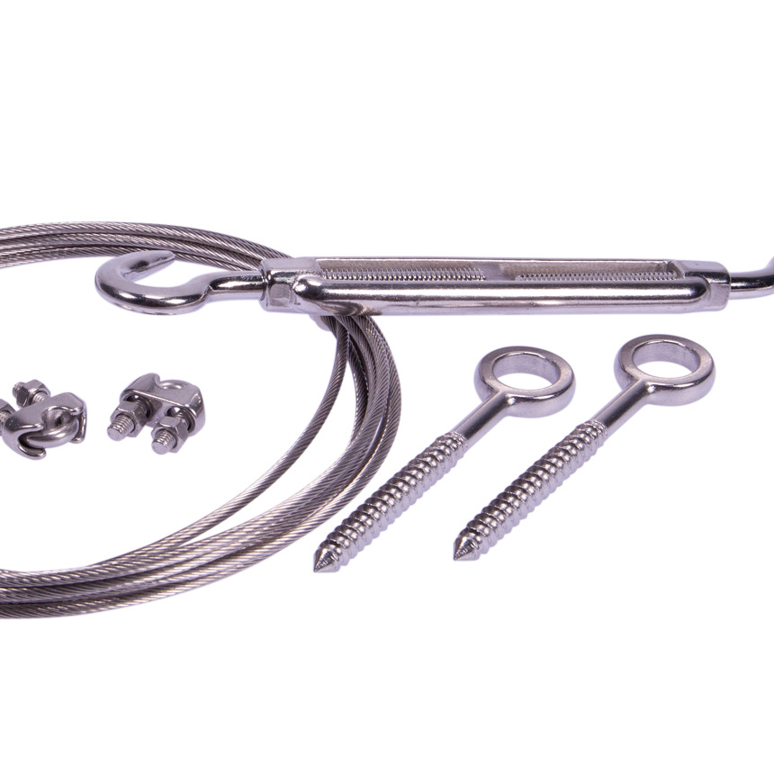 Befestigungsset Drahtseil mit Ringschrauben