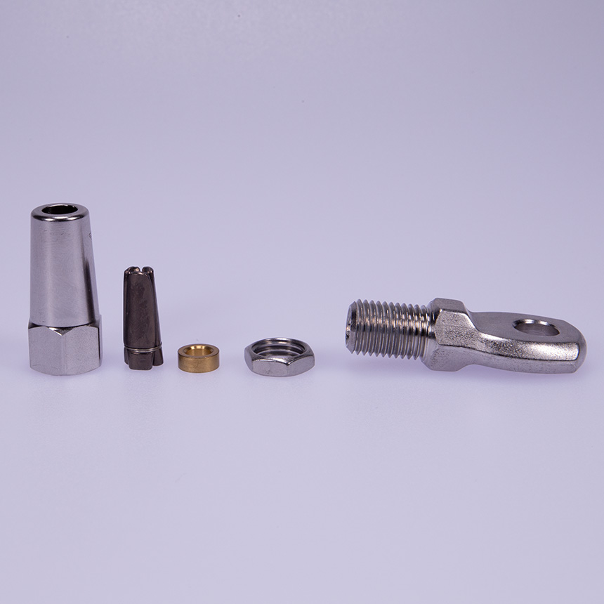 Verschraubbares Augterminal für Drahtseil 4 mm