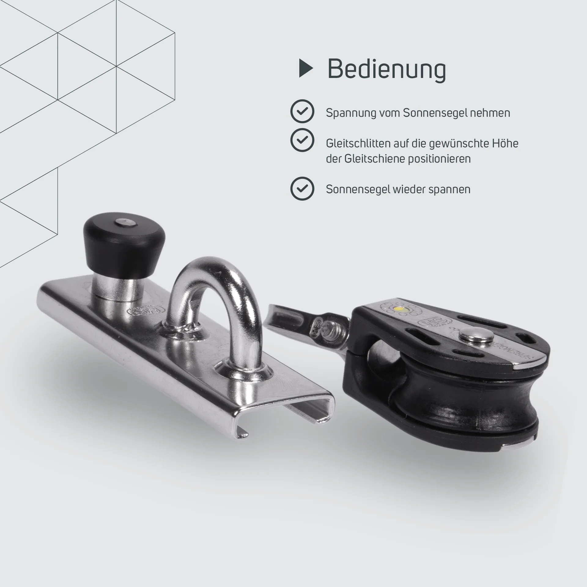 easy2rollup Gleitschienenset
