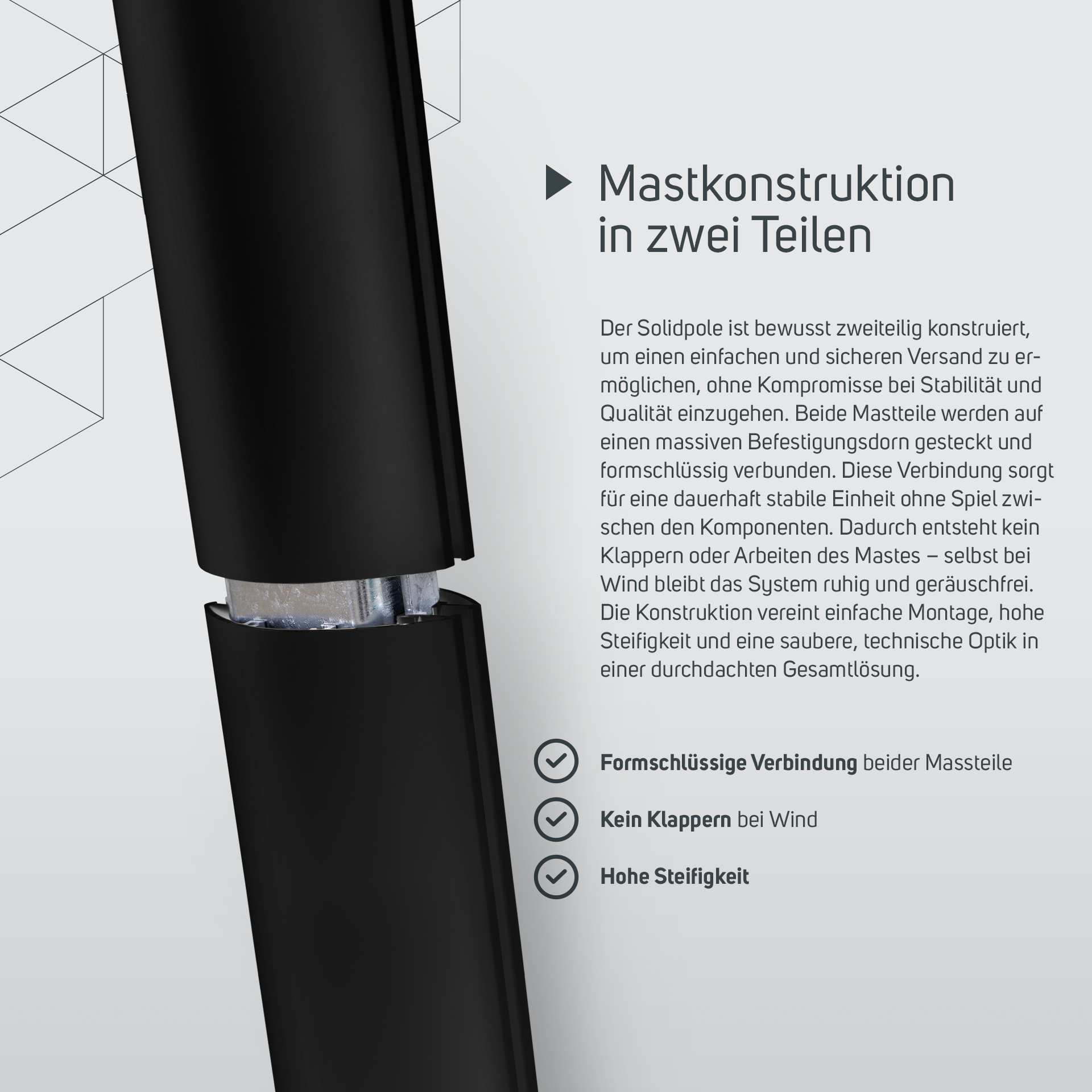 Solidpole schwarz eloxiert
