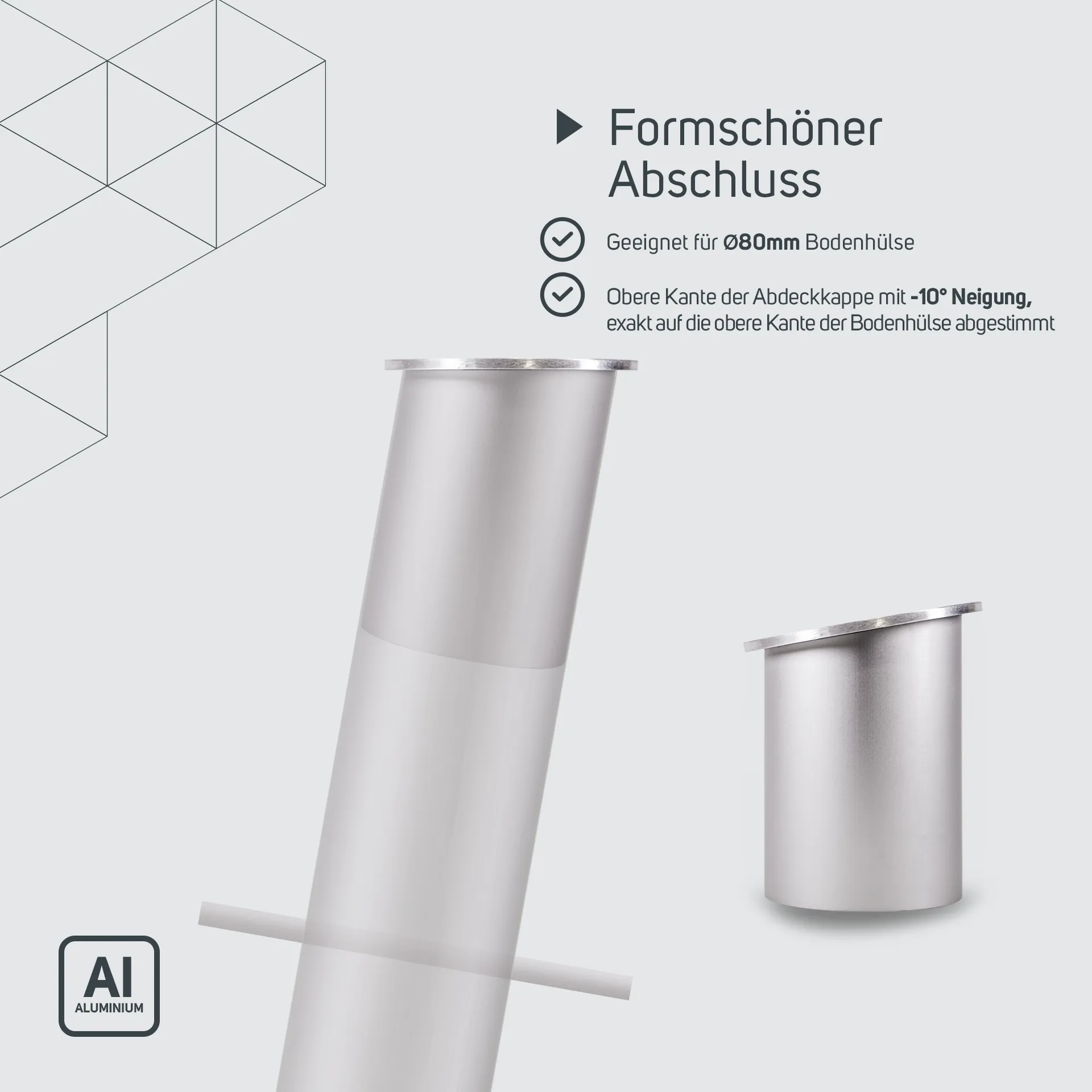 Abdeckkappe für Bodenhülse