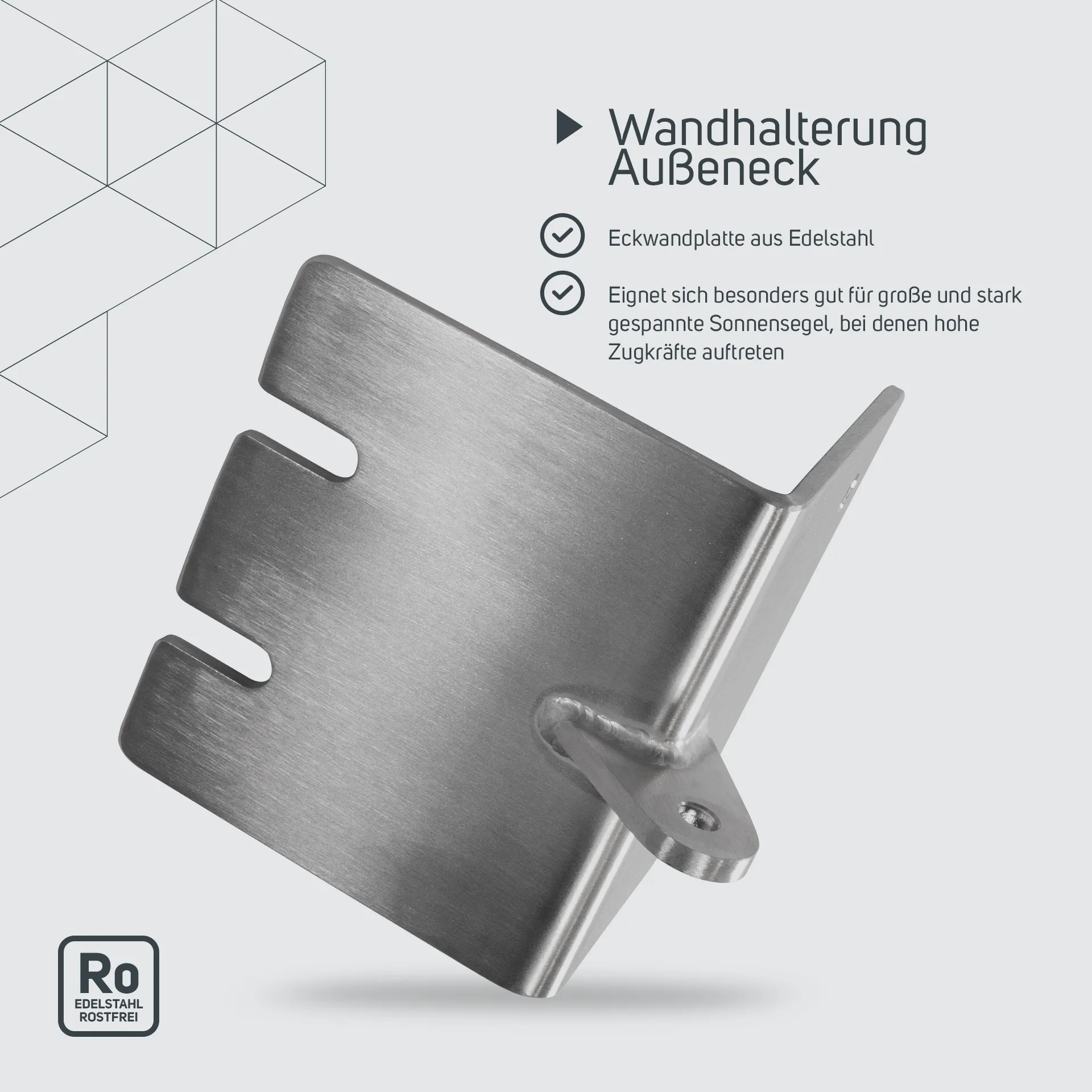 Wandhalterung Außeneck