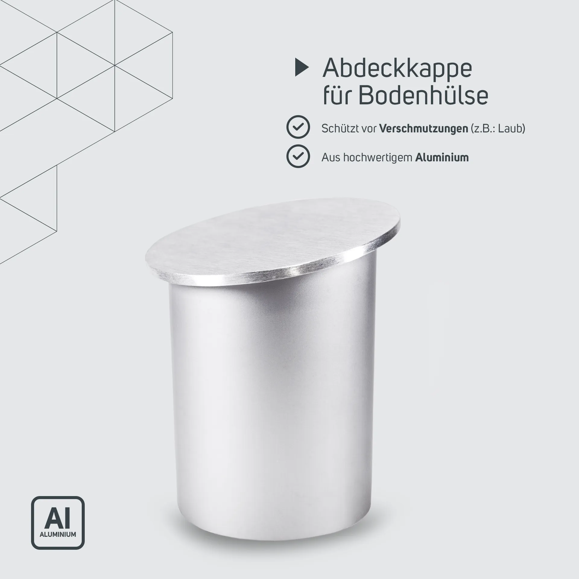 Abdeckkappe für Bodenhülse
