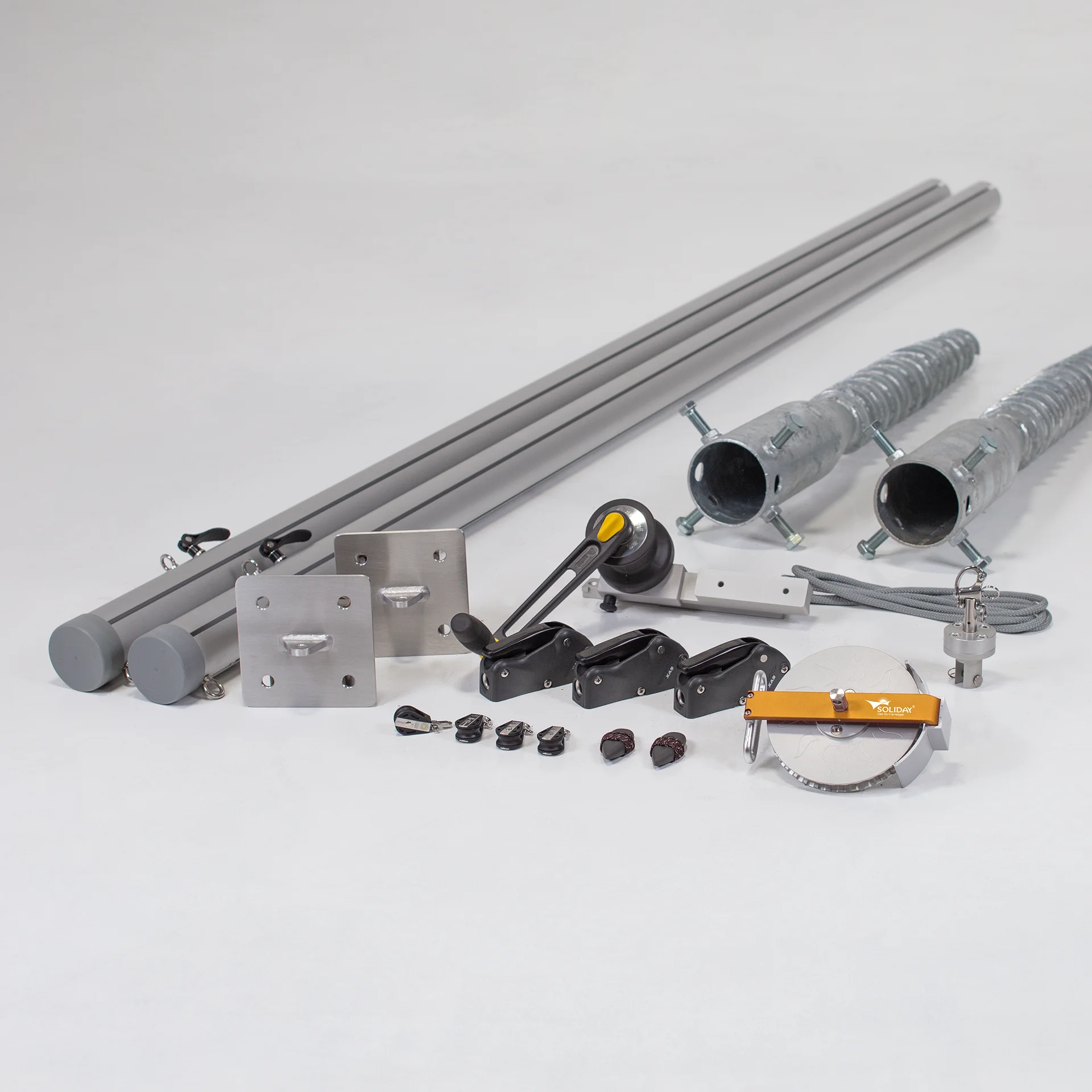 Flex Hardware-Set | 2x Masten + 2x Wand | Premium | Schraubfundament