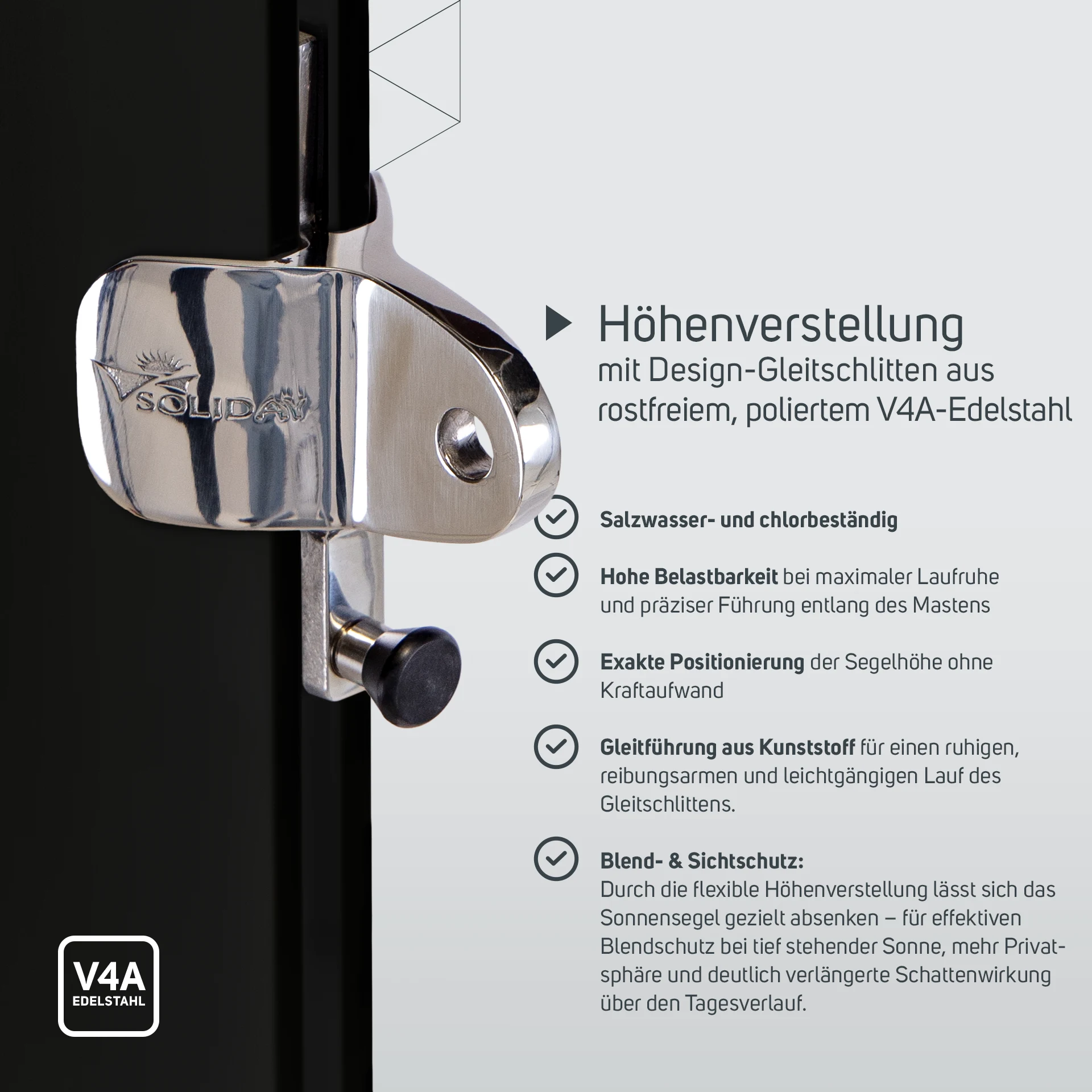 Solidpole schwarz eloxiert