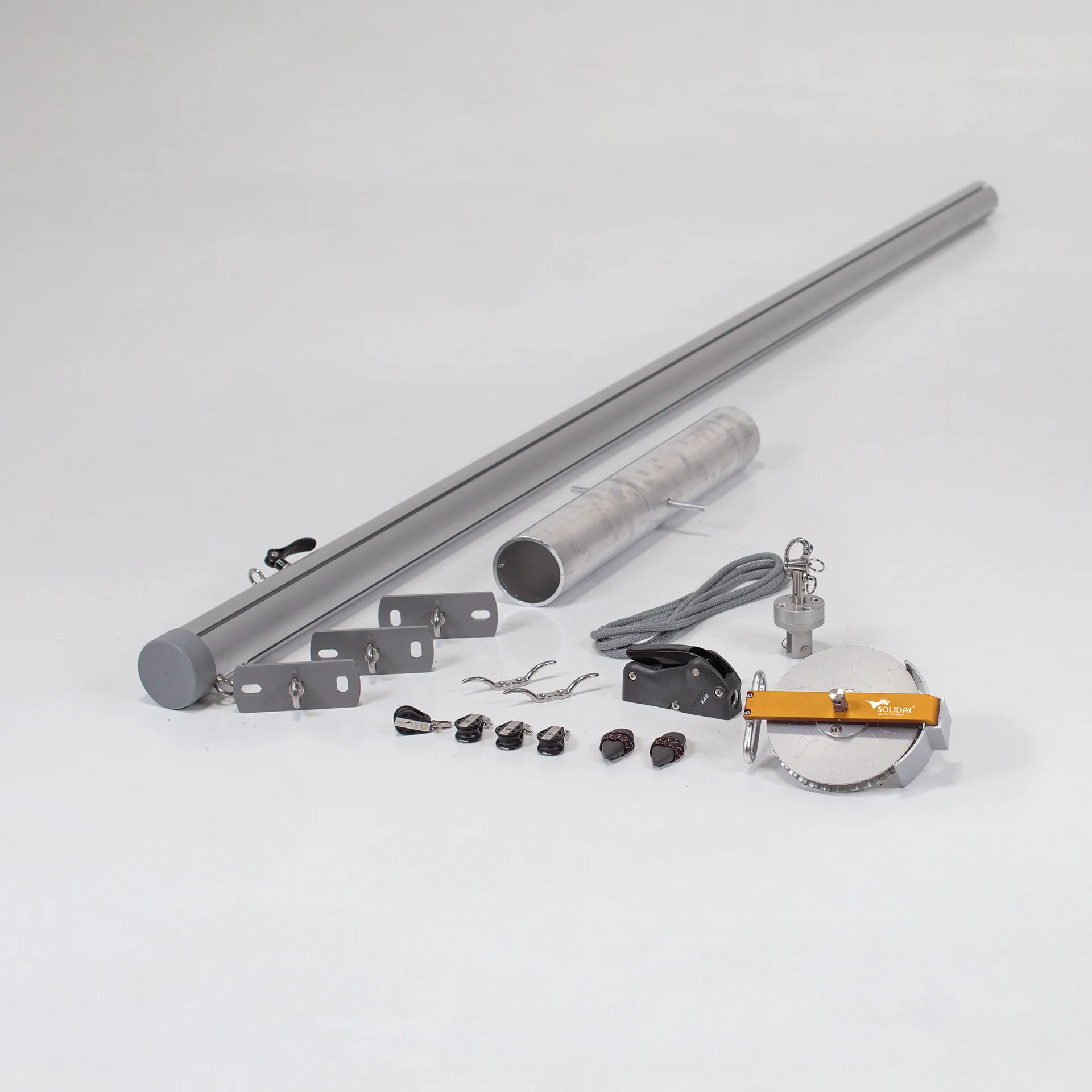 Flex Hardware-Set mit 1 Mast + 3 Wandplatten
