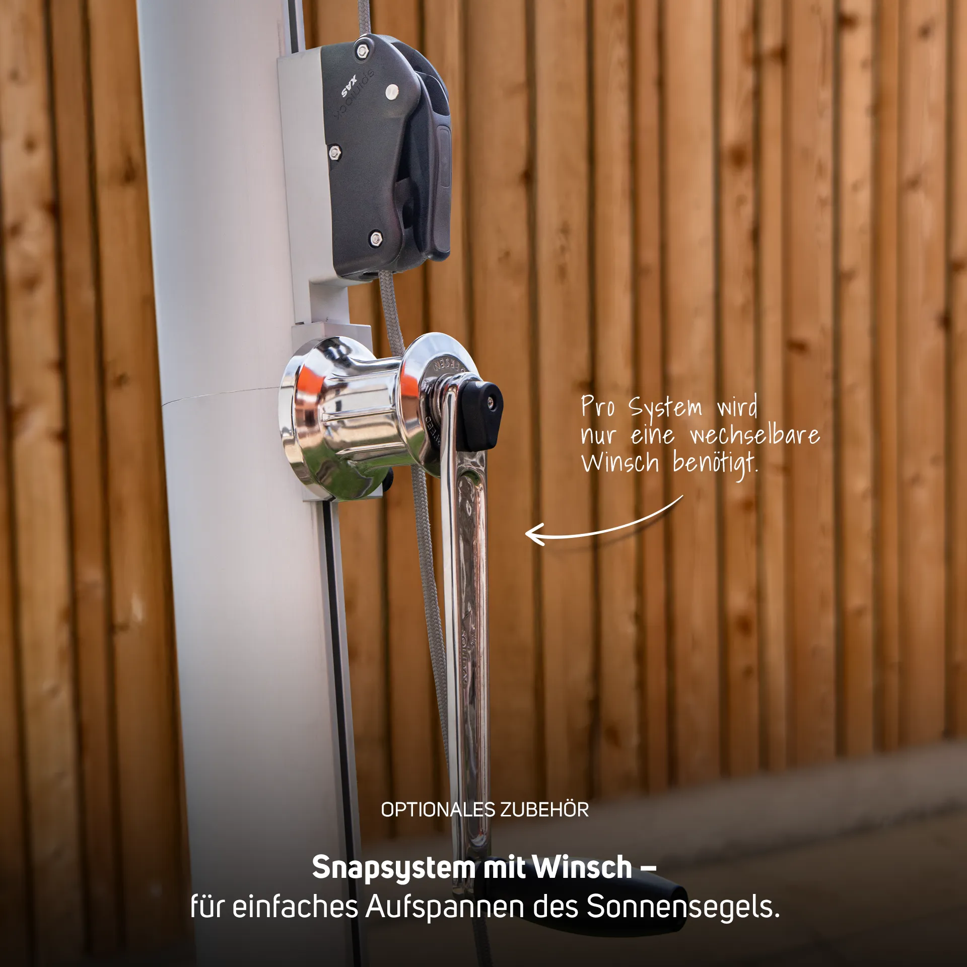 Aufrollbares Sonnensegel Soliday Flex