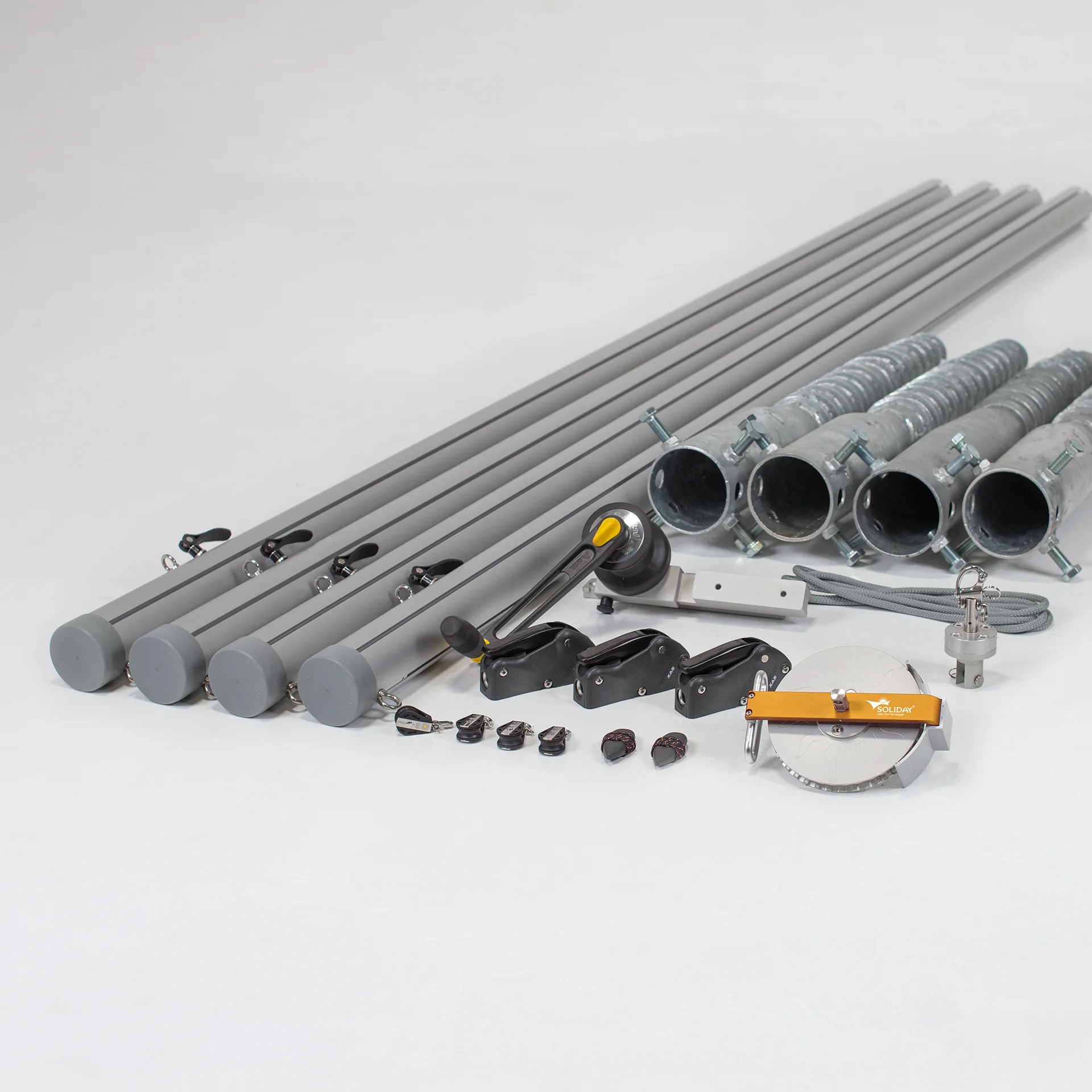 Flex Hardware-Set | 4 Masten | Premium | Schraubfundament
