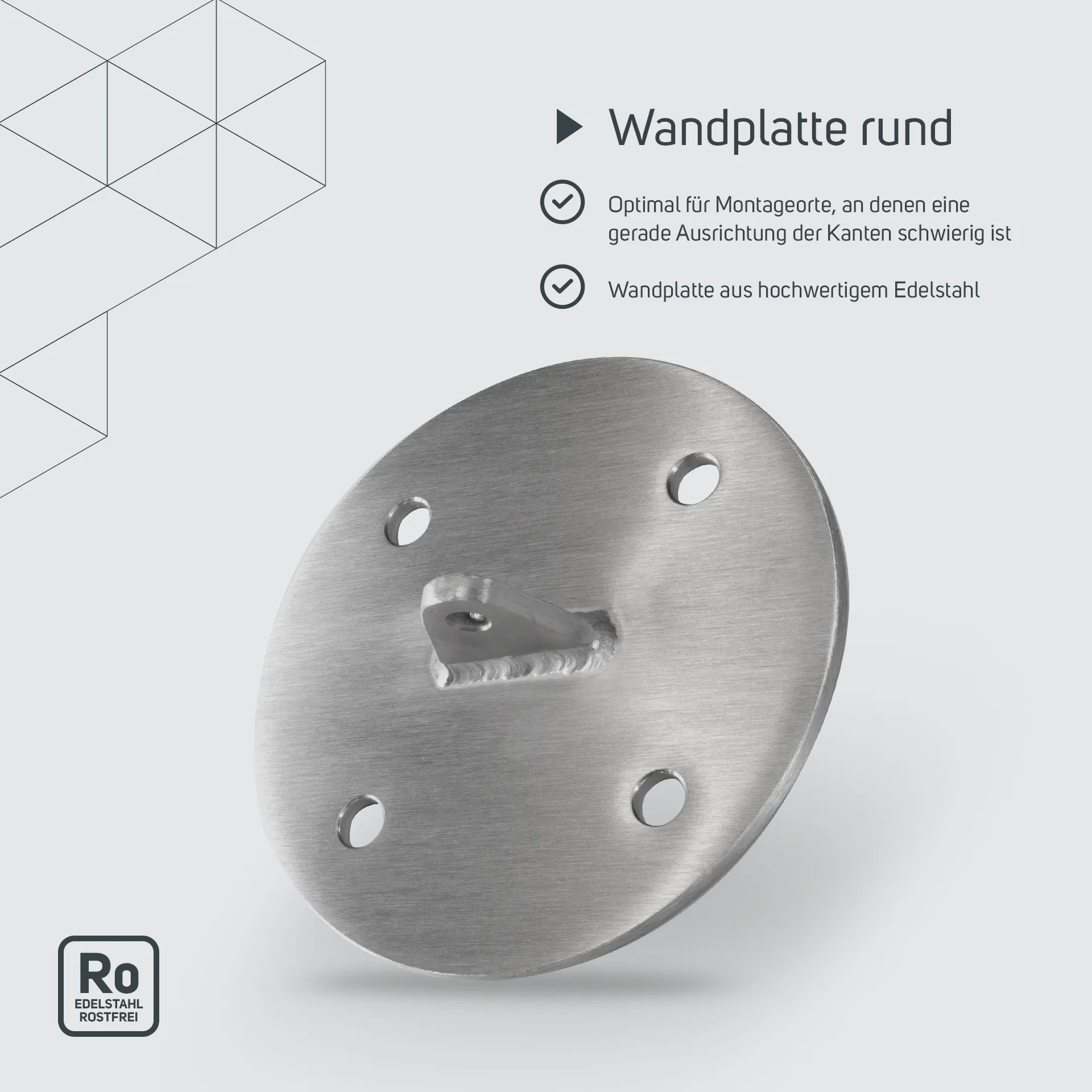 Wandplatte rund