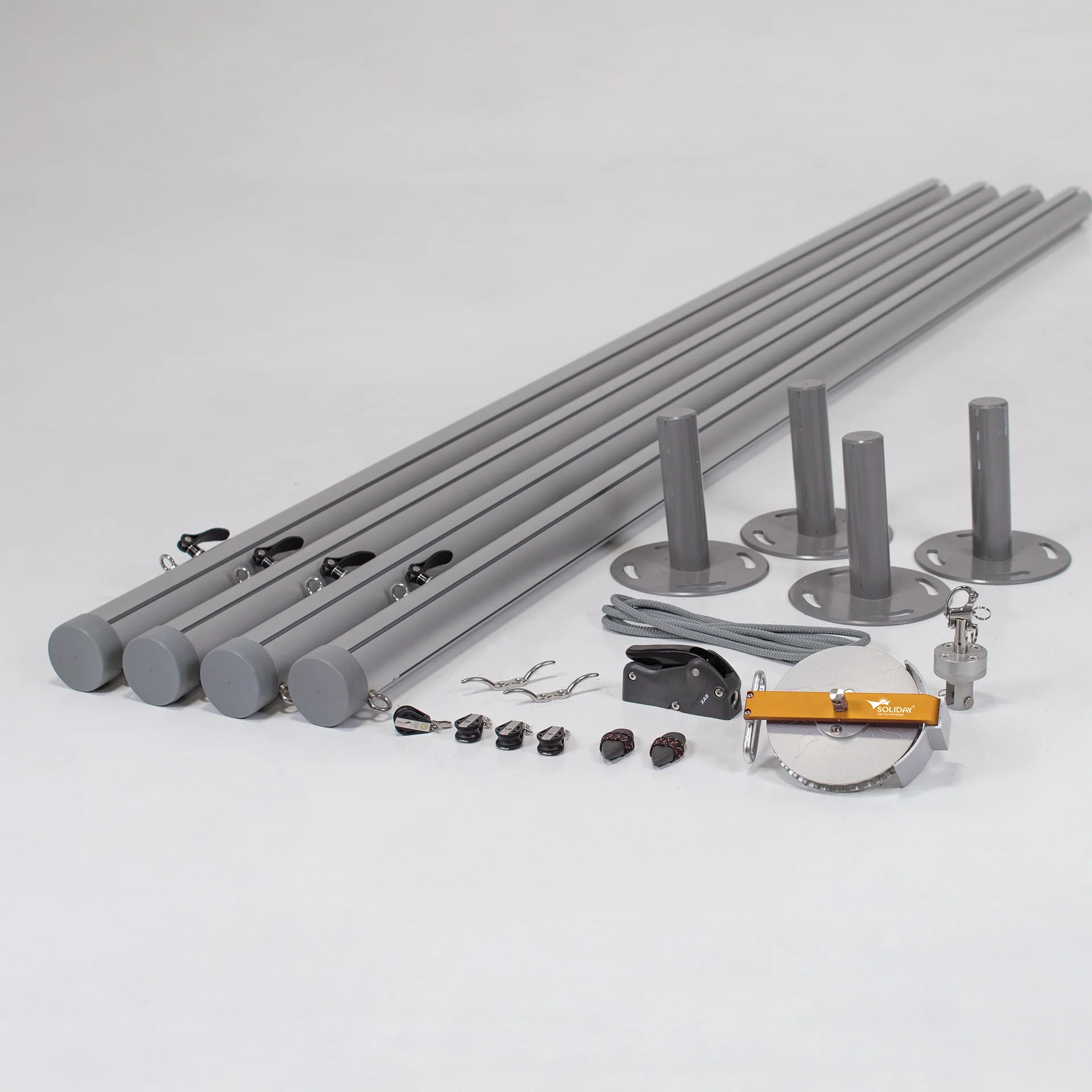 Flex Hardware-Set | 4 Masten | Basic | Bodenplatte