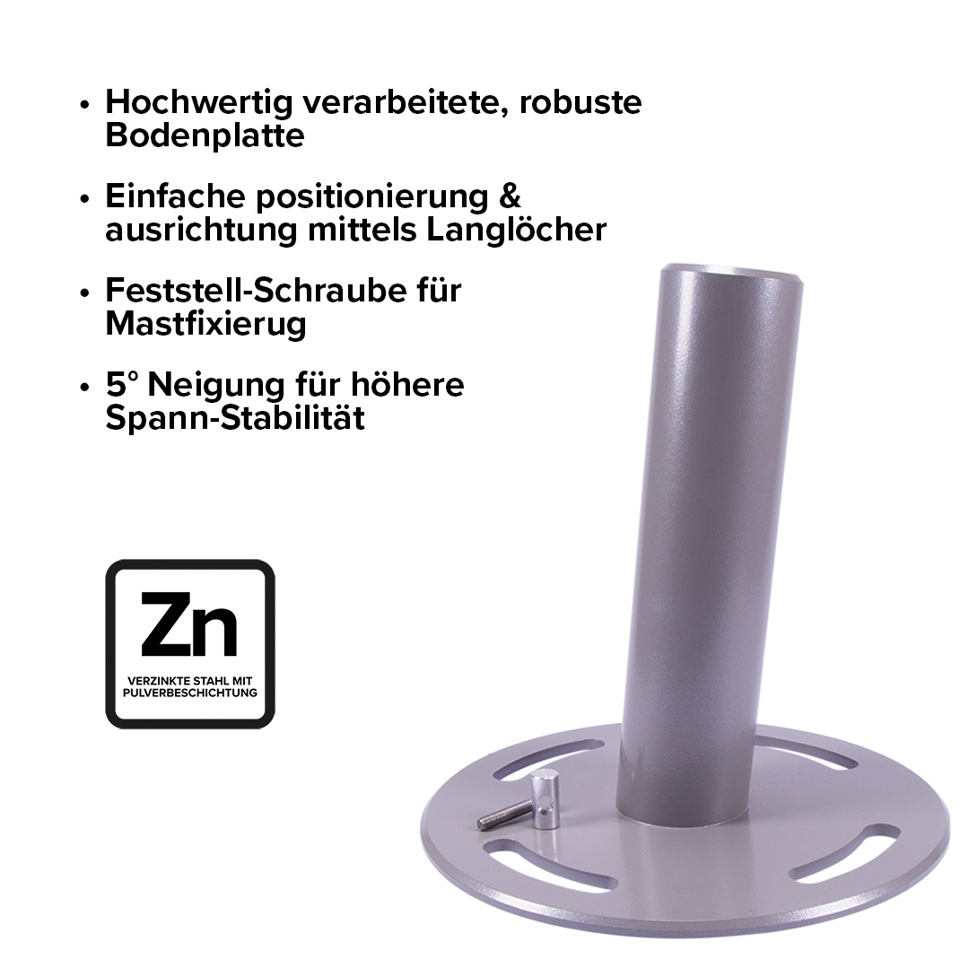 00E13001649_Bodenplatte_fuer_Teleskopmast_usp Bodenplatte für Nutprofil-Mast