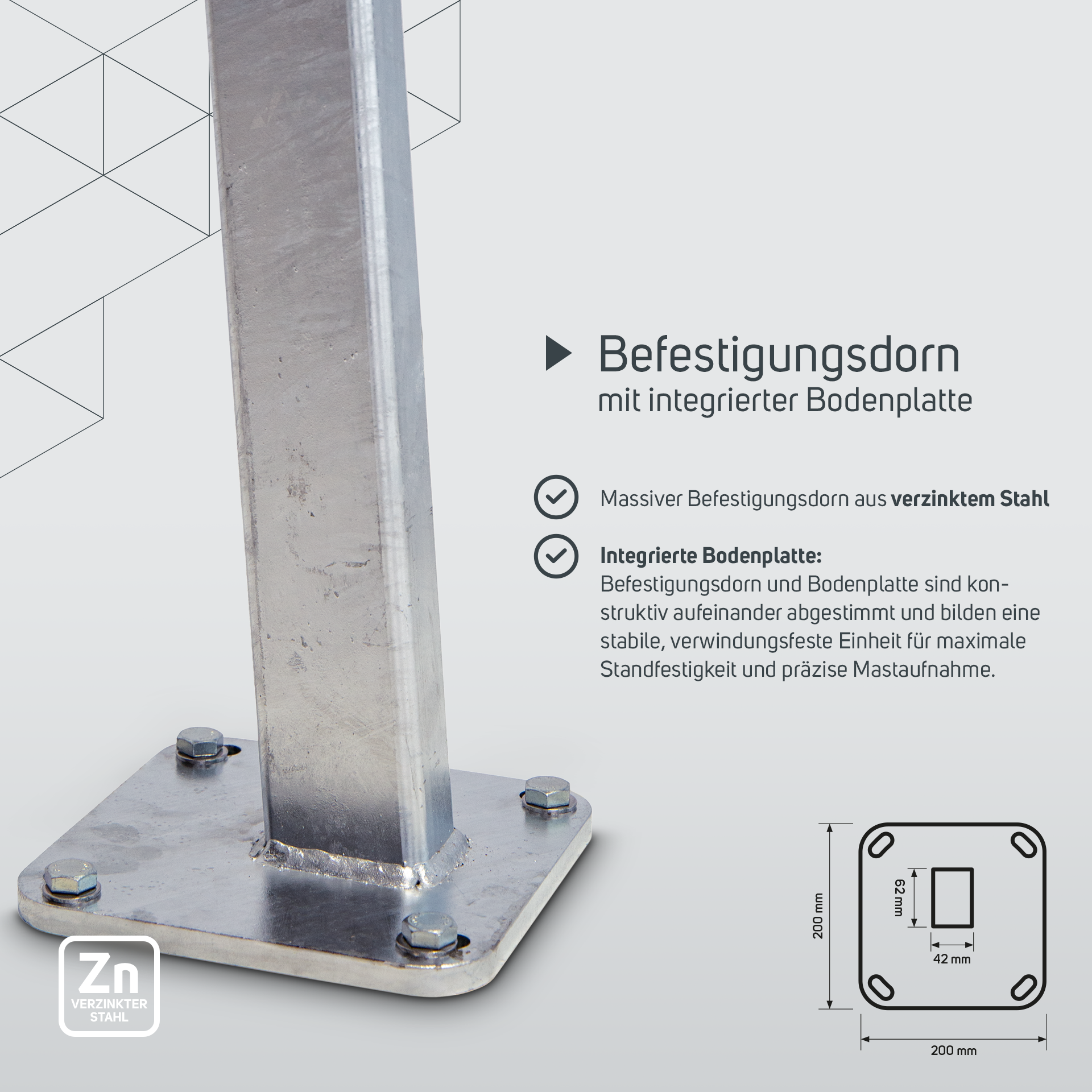 Solidpole schwarz eloxiert