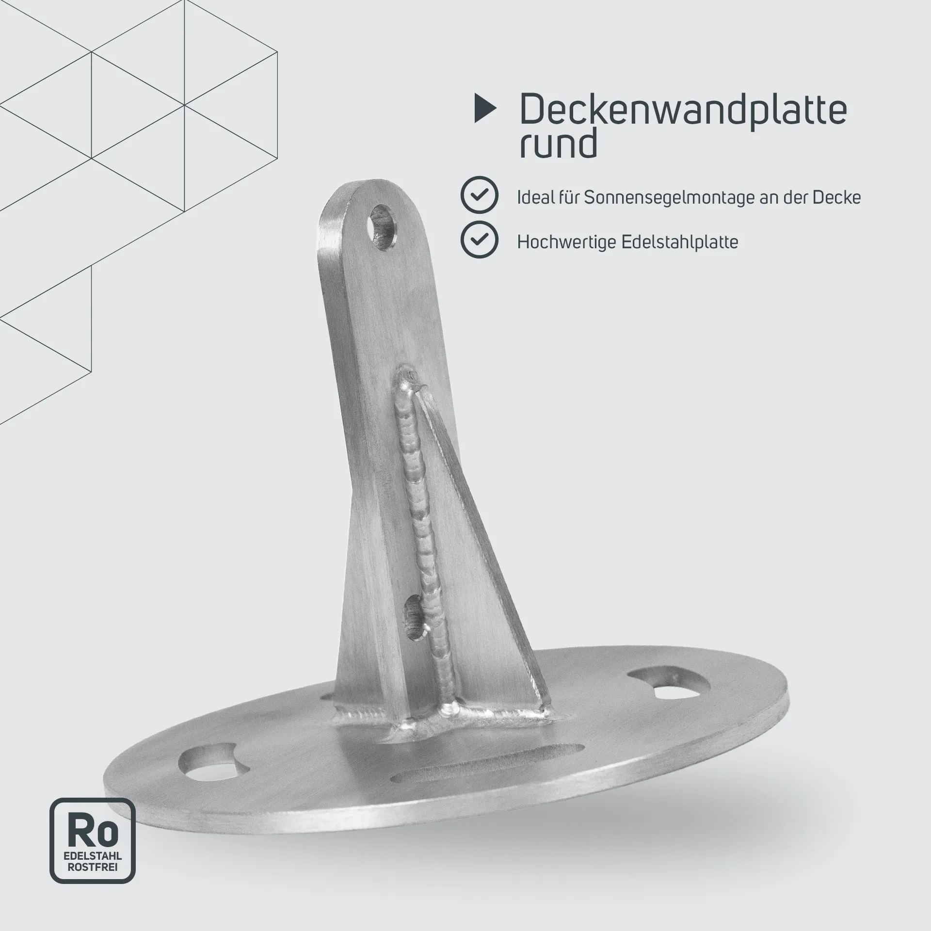 Deckenwandplatte rund
