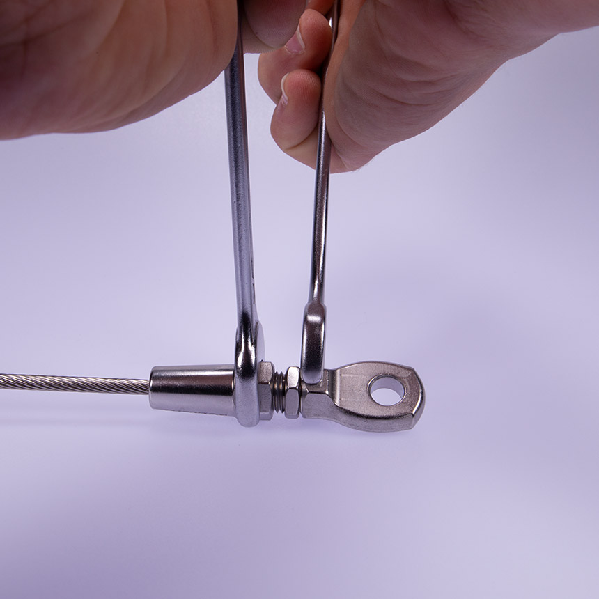 Verschraubbares Augterminal für Drahtseil 4 mm