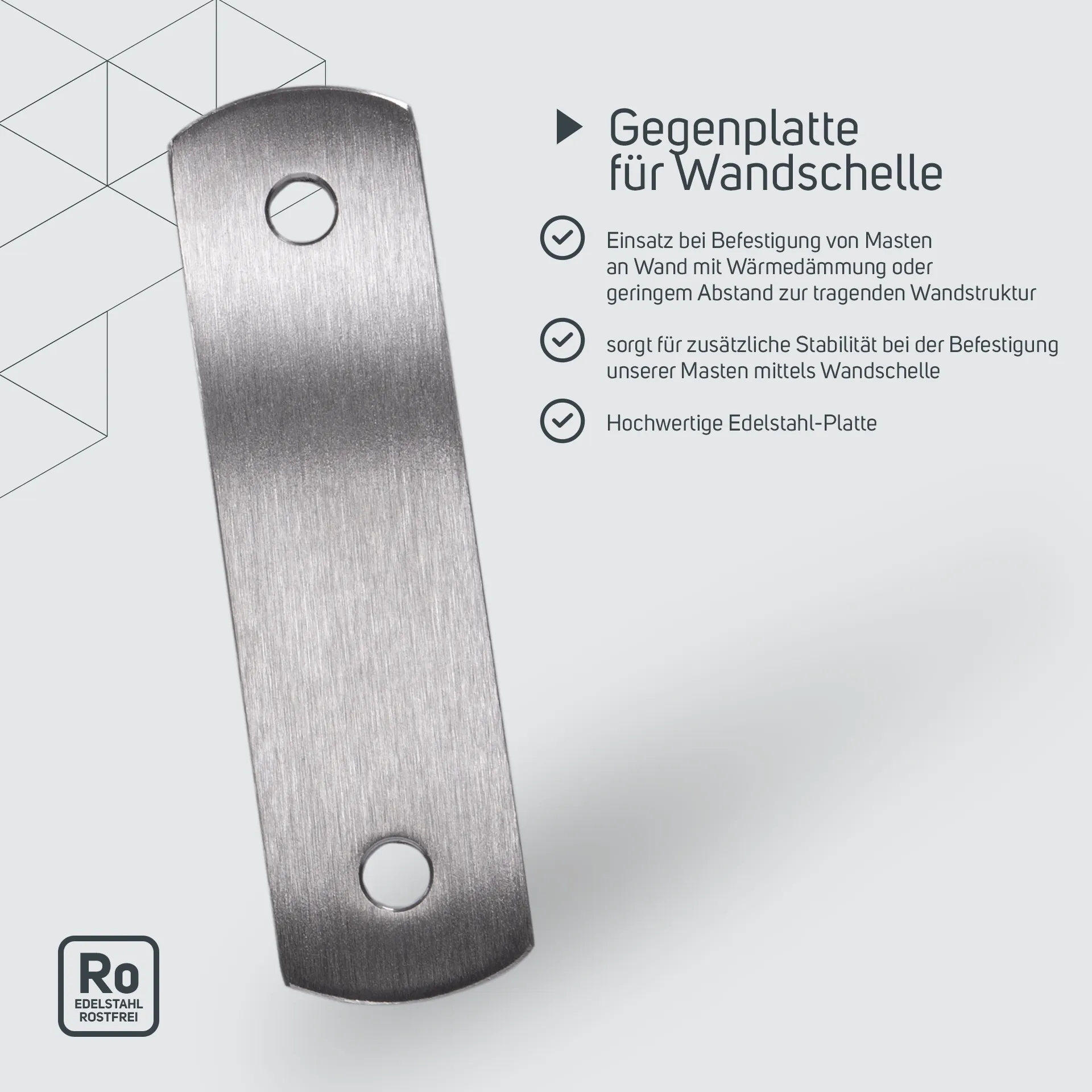 Gegenplatte für Wandschelle