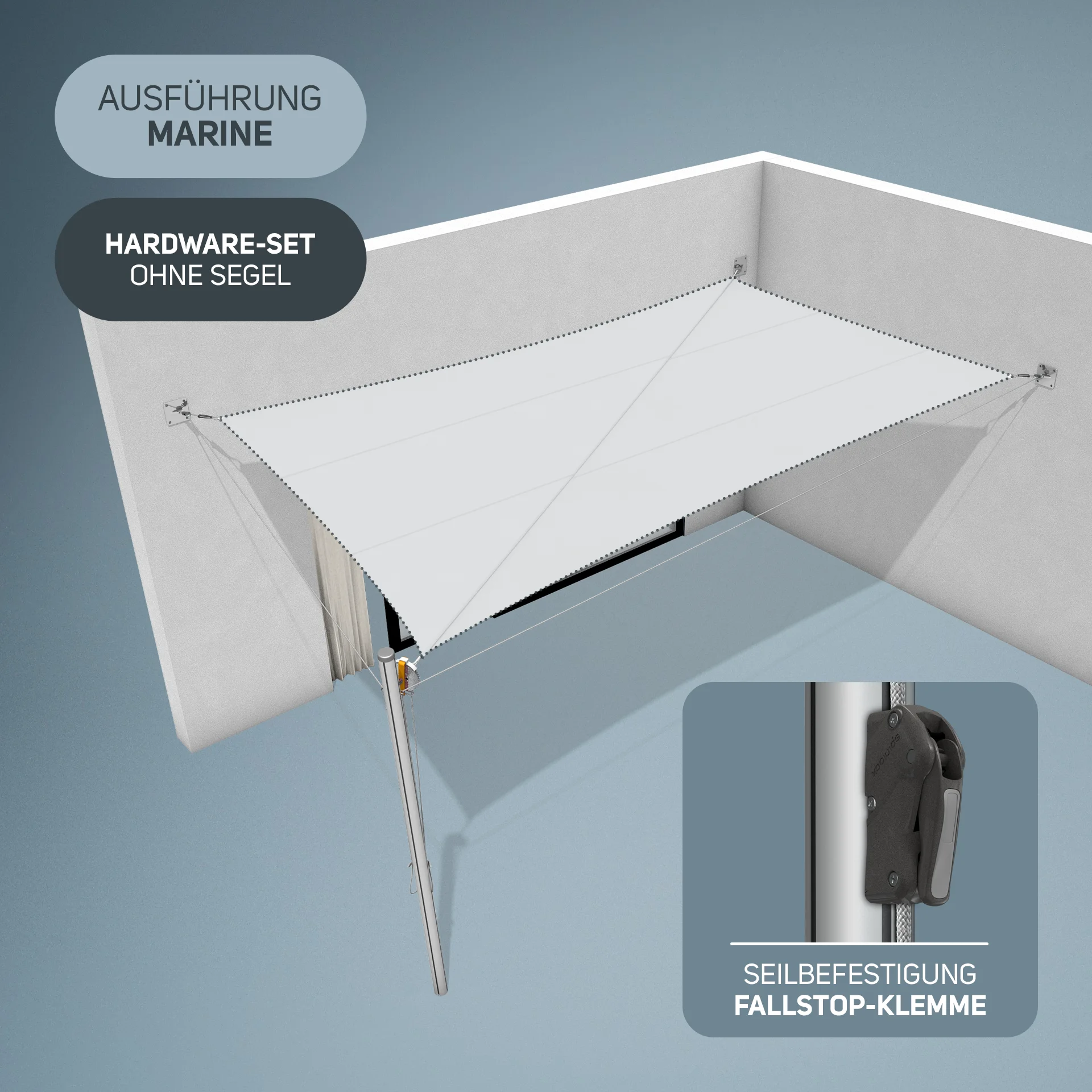 Flex Hardware-Set | 1x Mast 3x Wand | Marine