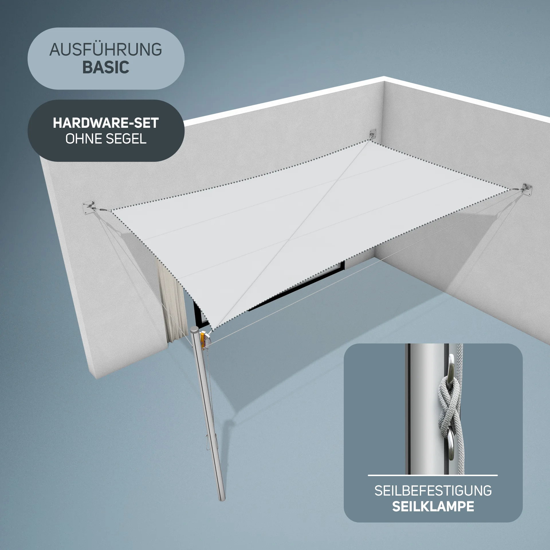 Flex Hardware-Set | 1x Mast + 3x Wand Flex Hardware-Set | 1x Mast + 3x Wand