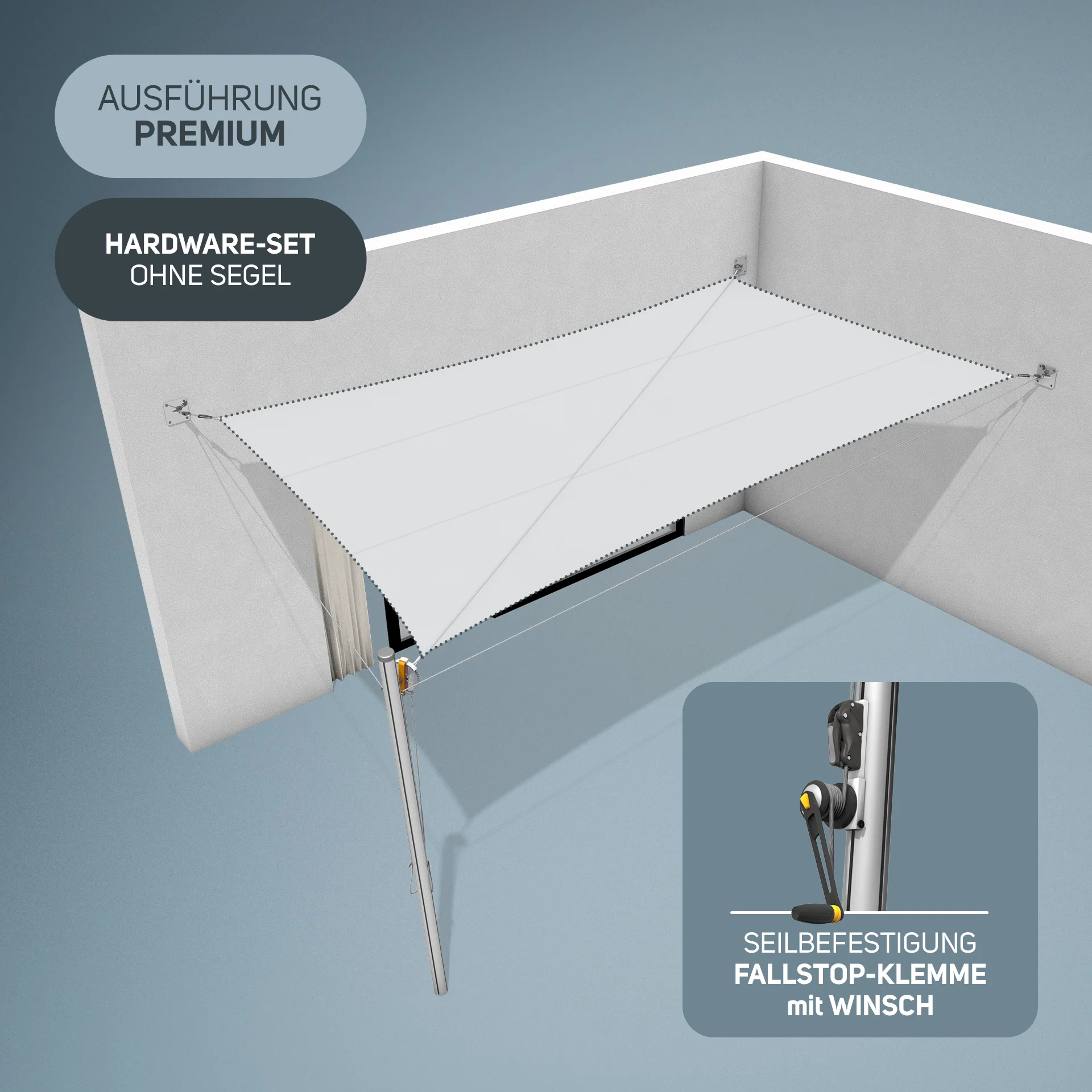 Flex Hardware-Set | 1x Mast 3x Wand | Premium