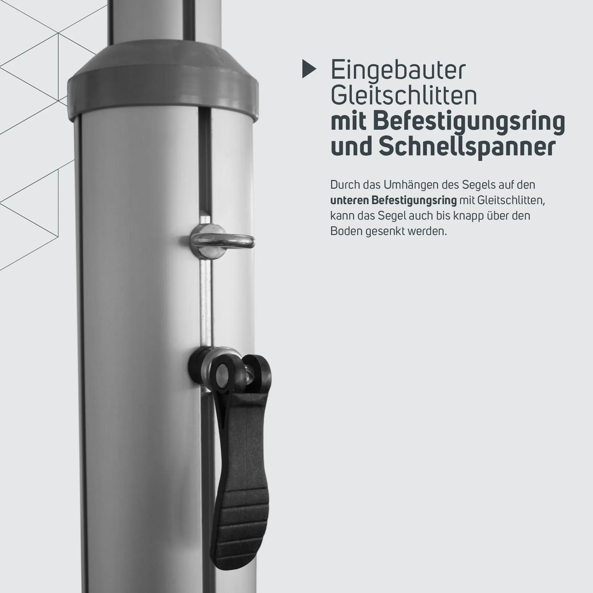 Teleskopmast mit Bodenhülse Set
