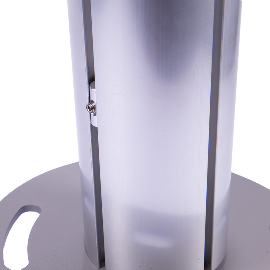 60AZUBS019_Bodenplatte_mit_Teleskopmast_7 Teleskopmasten mit Bodenplatte Set