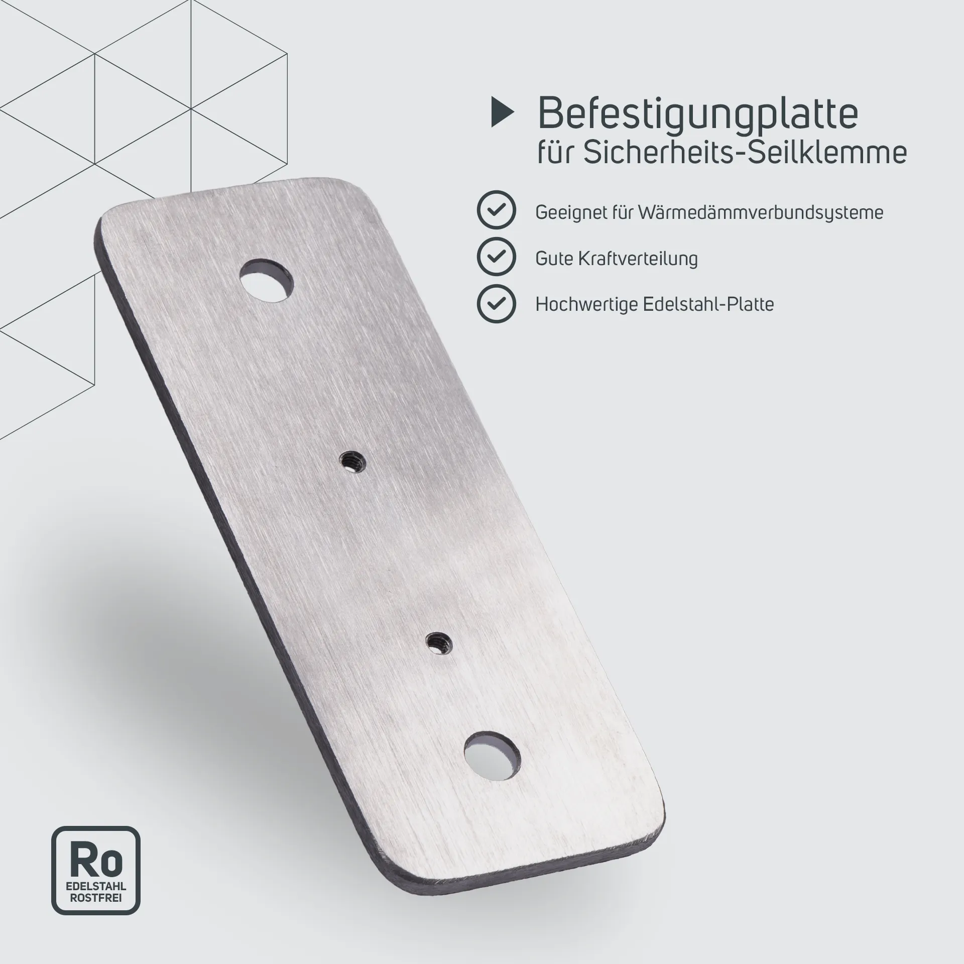 Befestigungsplatte für Sicherheits-Seilklemme