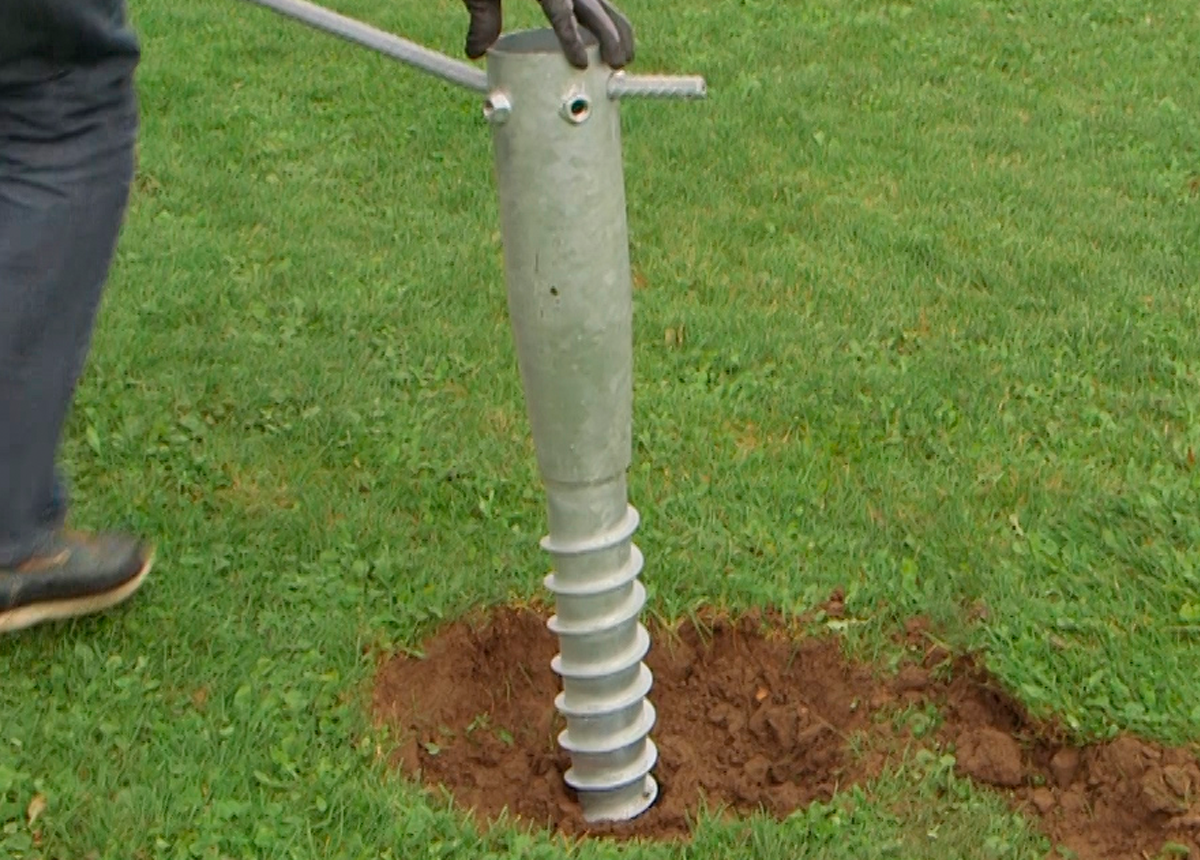 Schraubfundament_Anwendung Eindrehstange für Schraubfundament