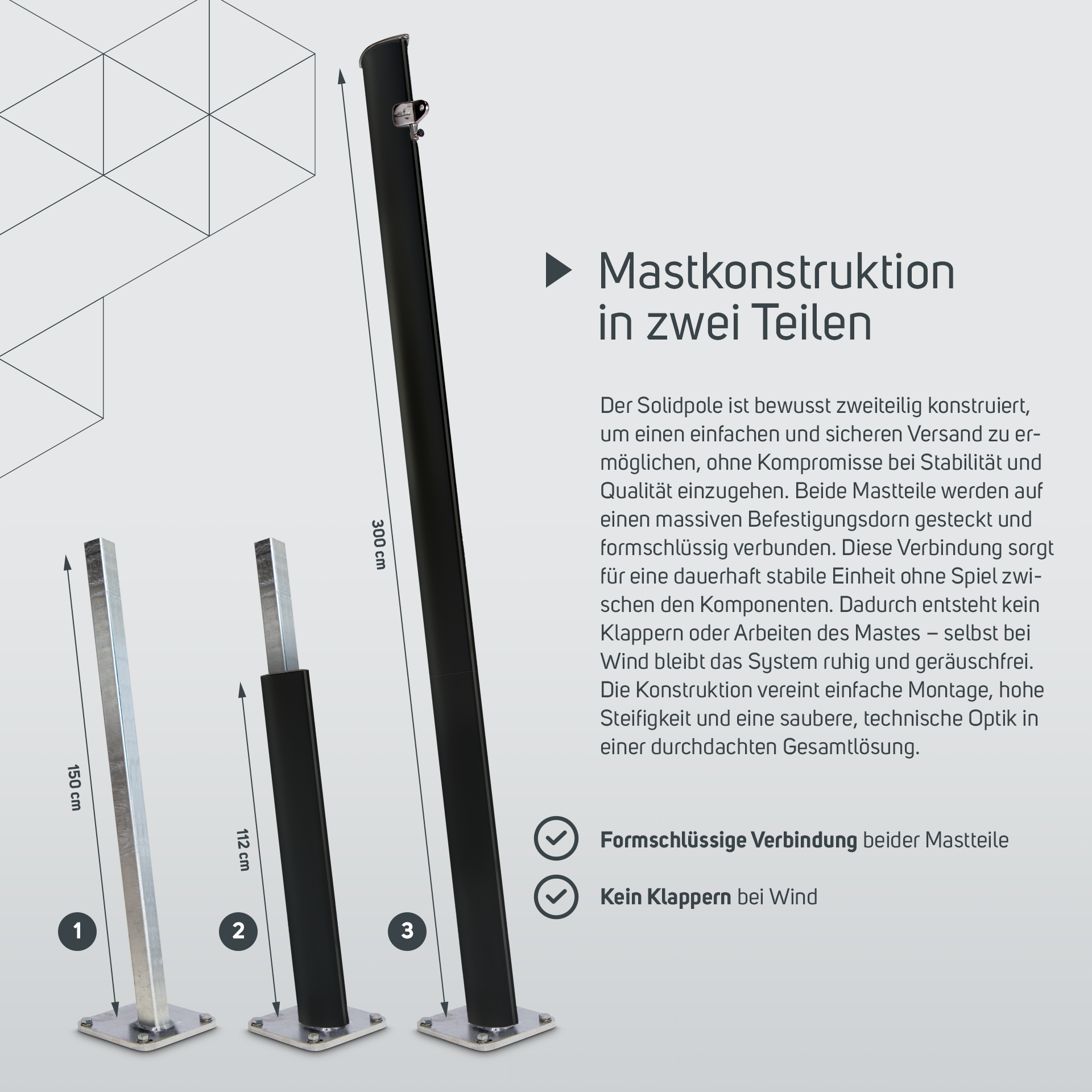 Solidpole schwarz eloxiert
