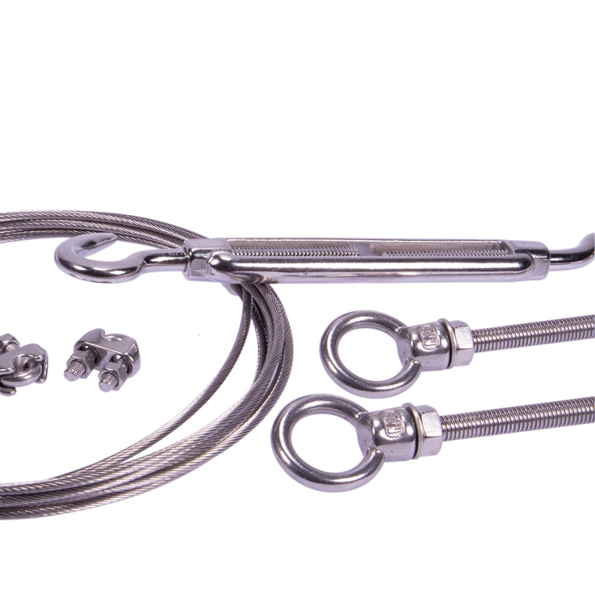 Befestigungsset Drahtseil mit Ringbolzen