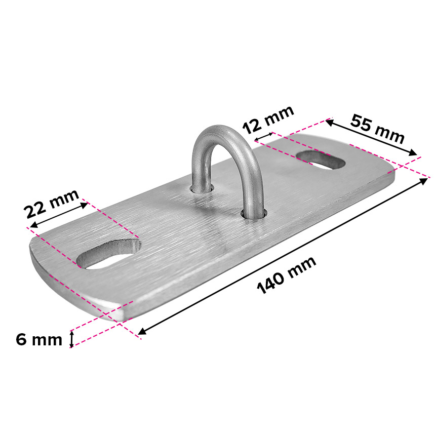 Augplatte 140 x 55 x 6 mm