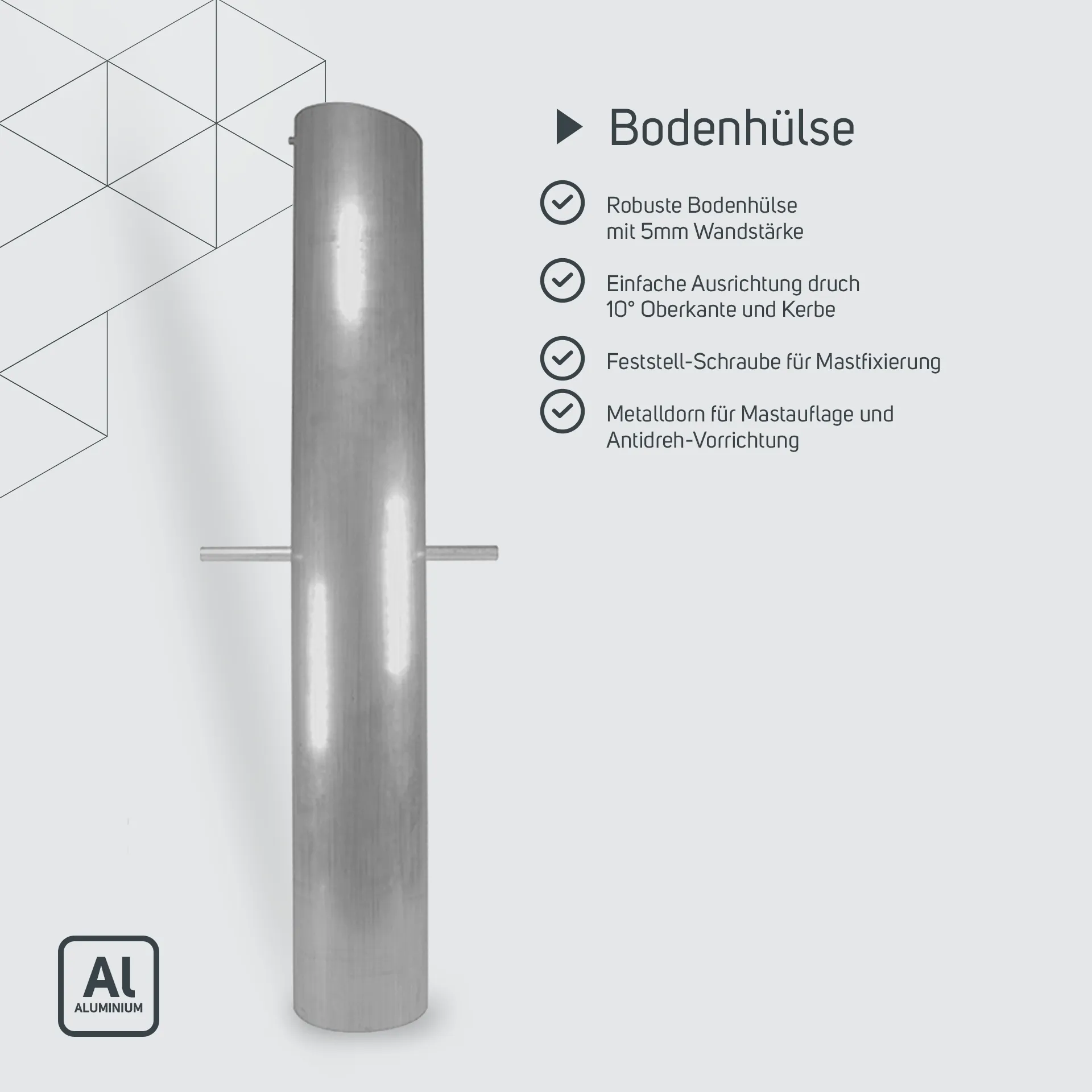 Bodenhülse für Masten