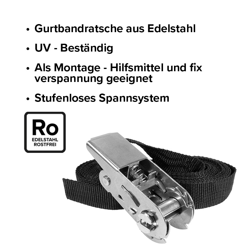 00E13000129_Gurtbandratsche_usp Verspannung -  Gurtbandratsche aus Edelstahl