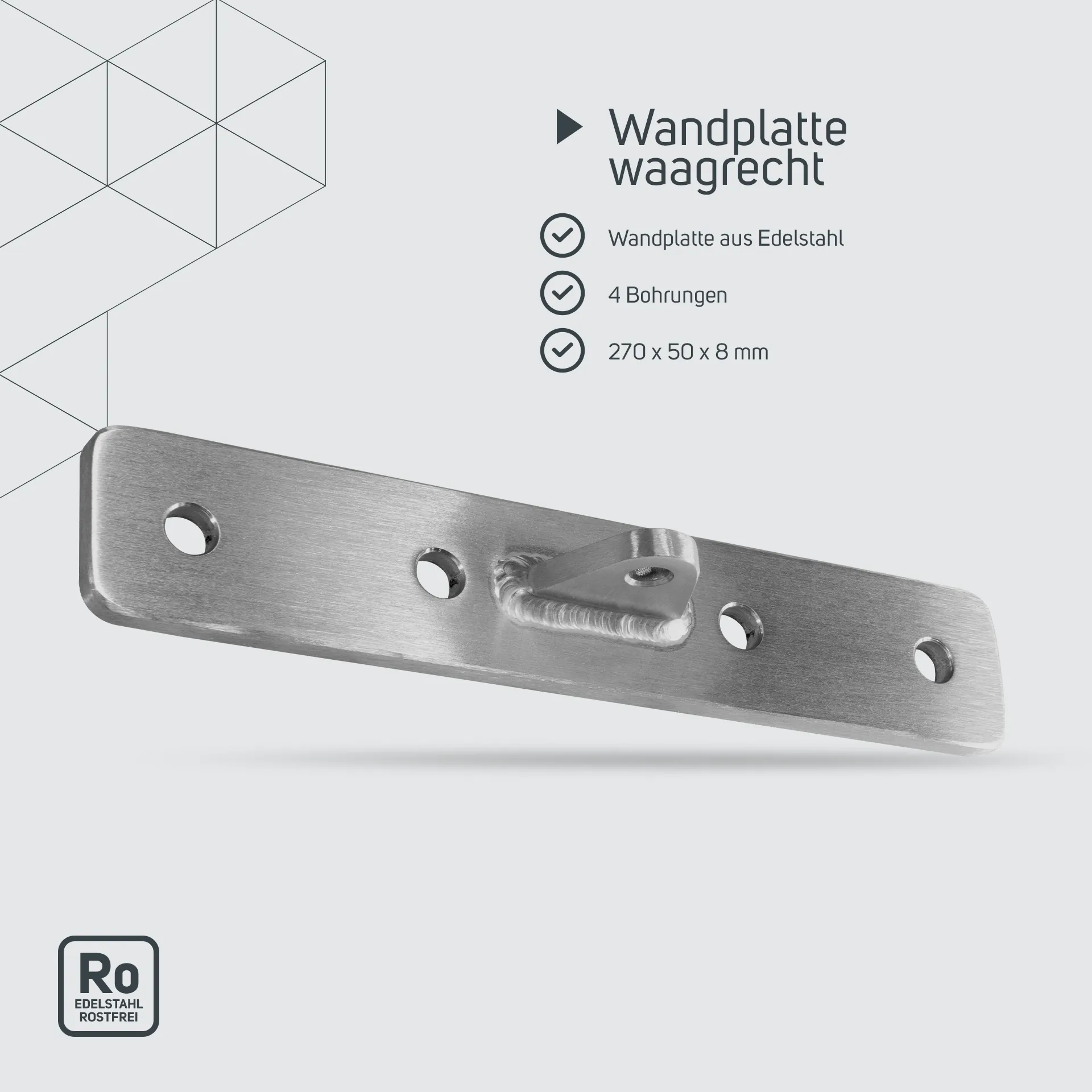 Wandplatte waagrecht