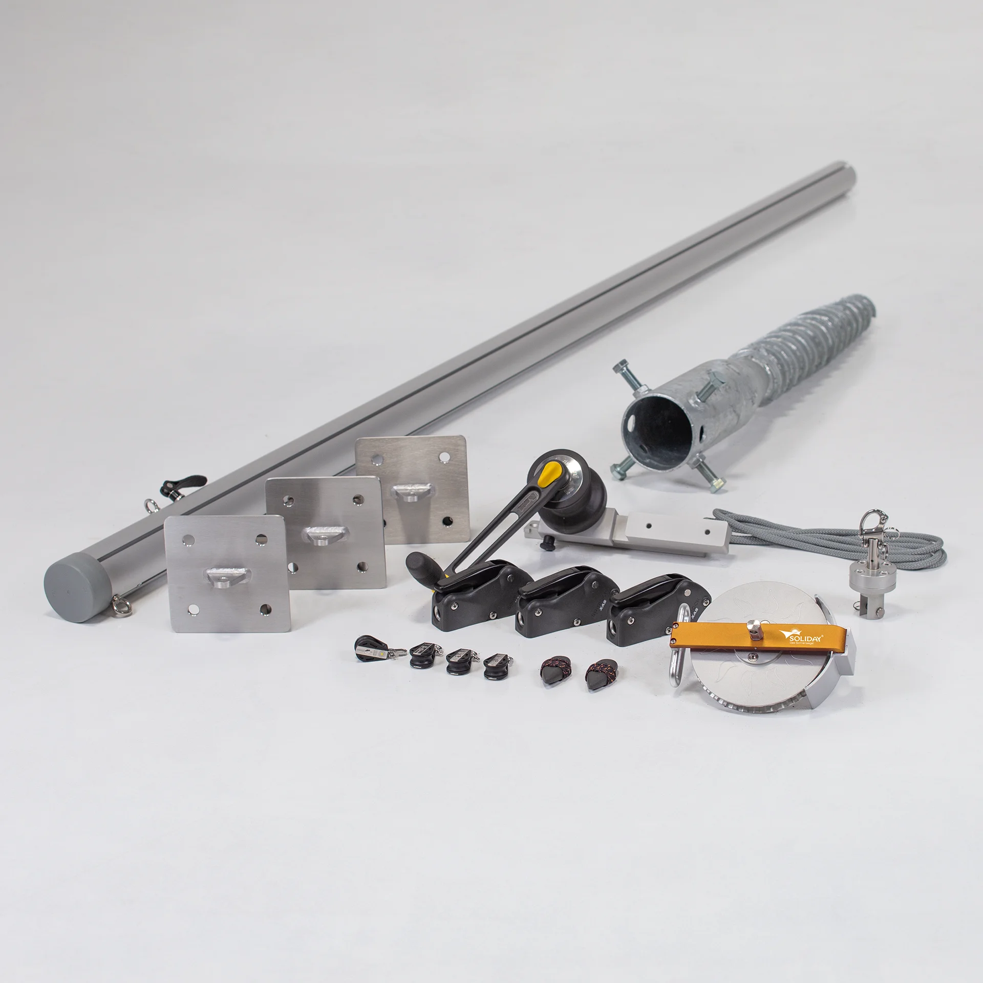 Flex Hardware-Set | 1x Mast + 3x Wand | Premium | Schraubfundament