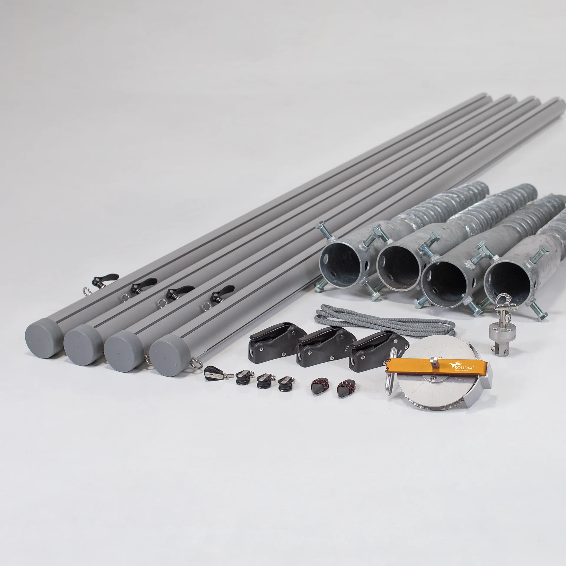 Flex Hardware-Set | 4 Masten | Marine | Schraubfundament
