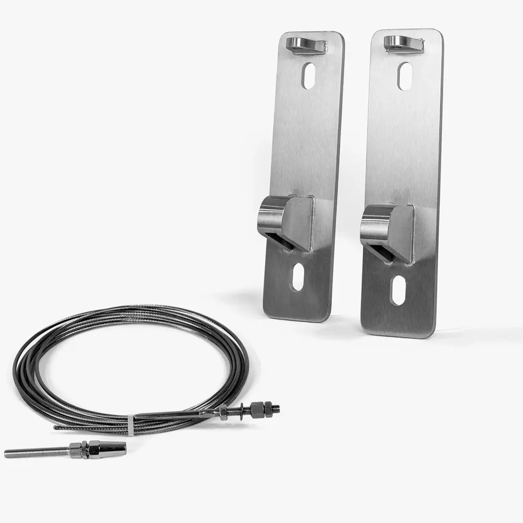 Befestigungsset Outdoorvorhang Drahtseil Premium Befestigungsset Outdoorvorhang Drahtseil Premium