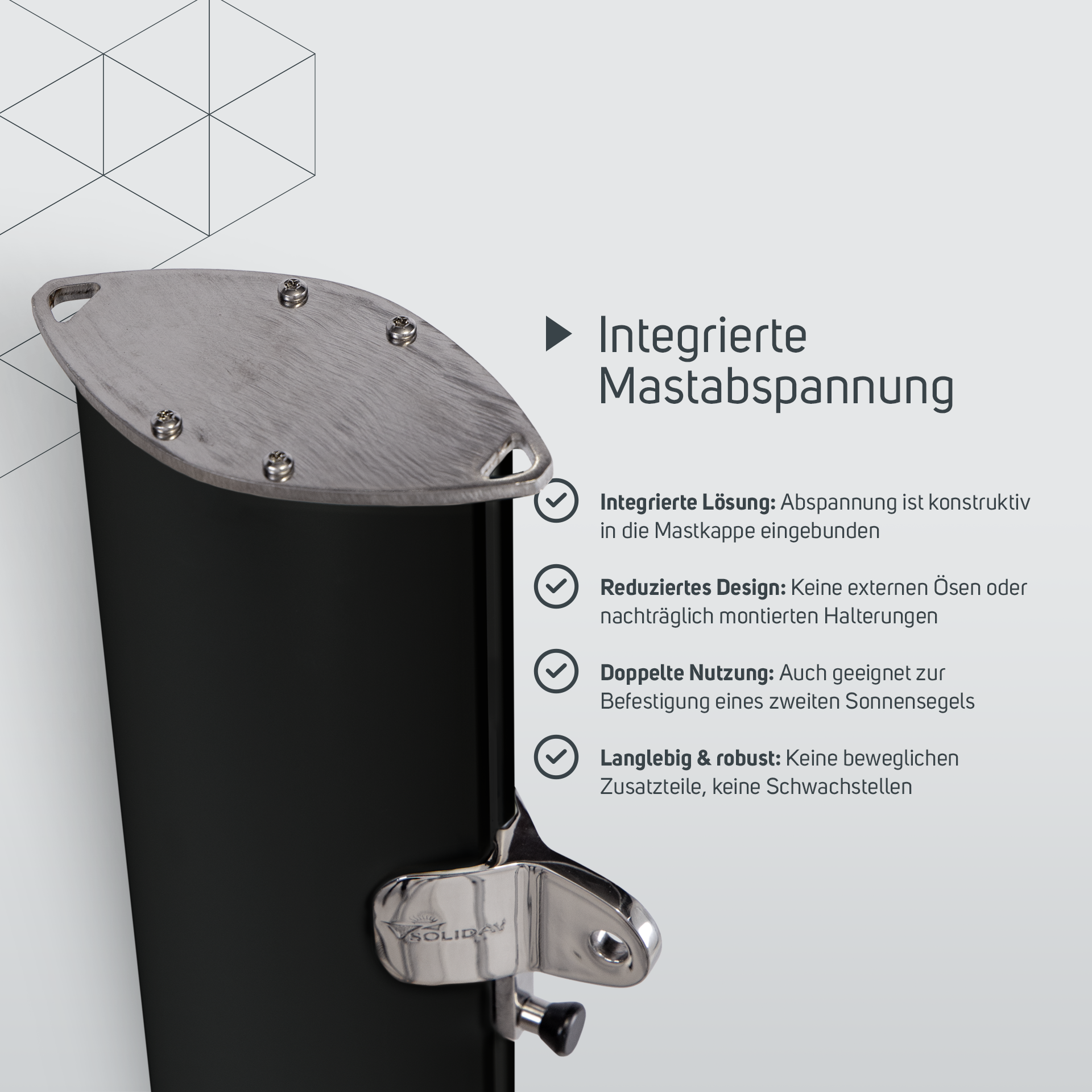 Solidpole schwarz eloxiert