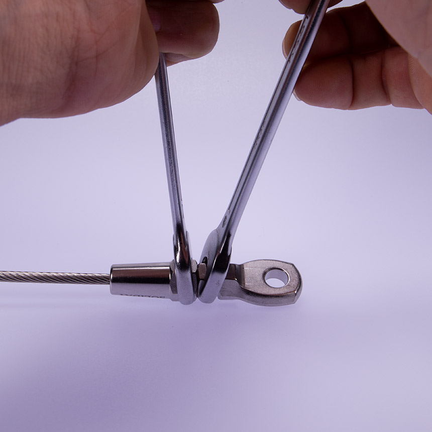 Verschraubbares Augterminal für Drahtseil 4 mm