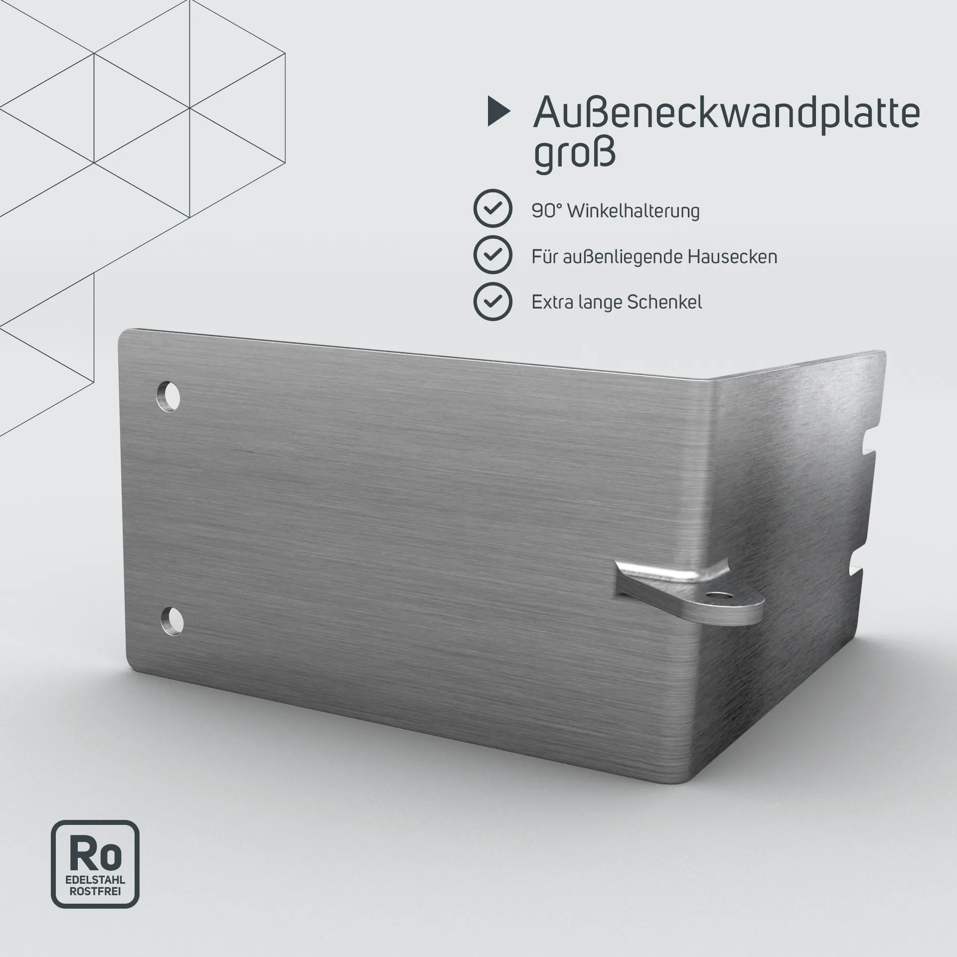 Außeneckwandplatte groß