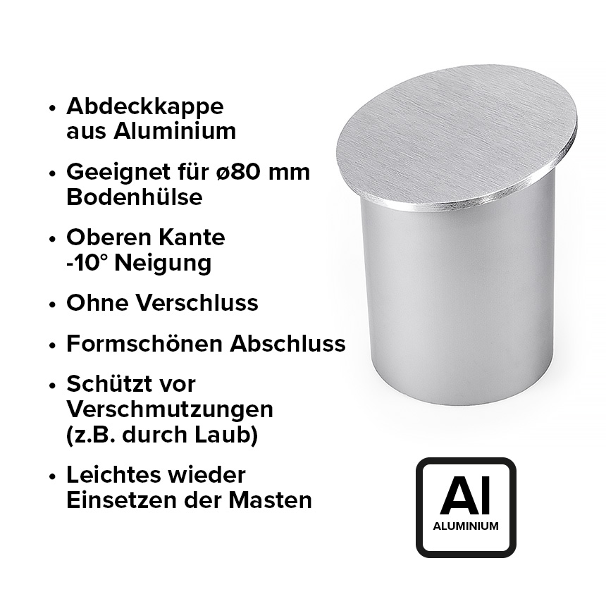 Abdeckkappe_Bodenhuelse_USP Abdeckkappe für Bodenhülse