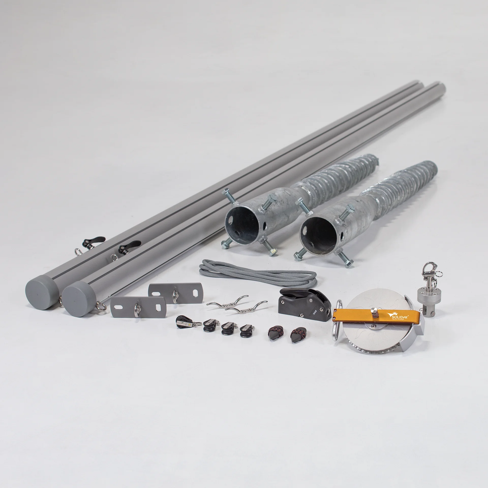 Flex Hardware-Set mit 2 Masten + 2 Wandplatten