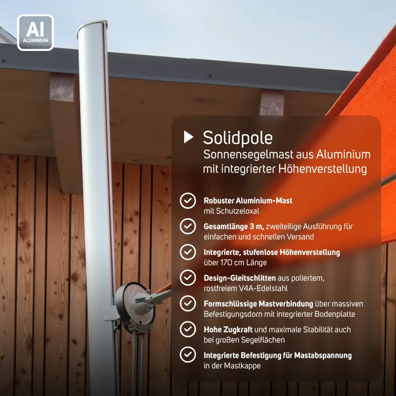 Aufrollbares Sonnensegel Soliday Flex