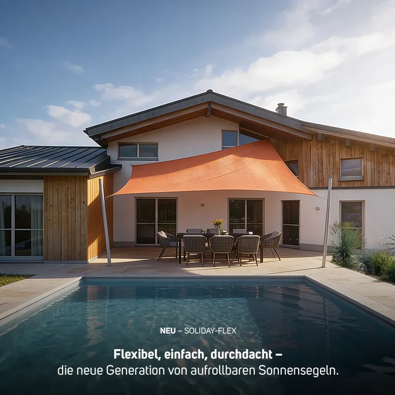 Aufrollbares Sonnensegel Soliday Flex
